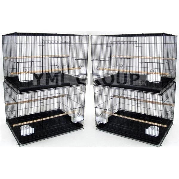 Yml YML 4x2474BLK Lot of 4; .5 in. bar spacing small breeding cages in Black. 4x2474BLK